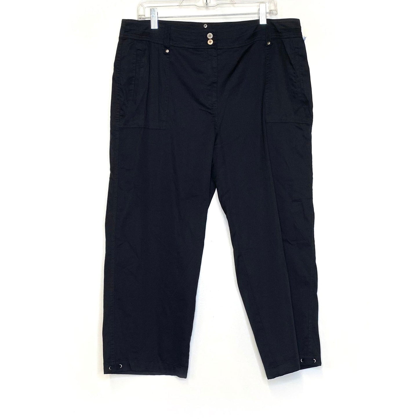 Chicos Womens Size 3 Ocean Beach Crop Pants, Black - NWT -  | Buy at Parsimony Shoppes