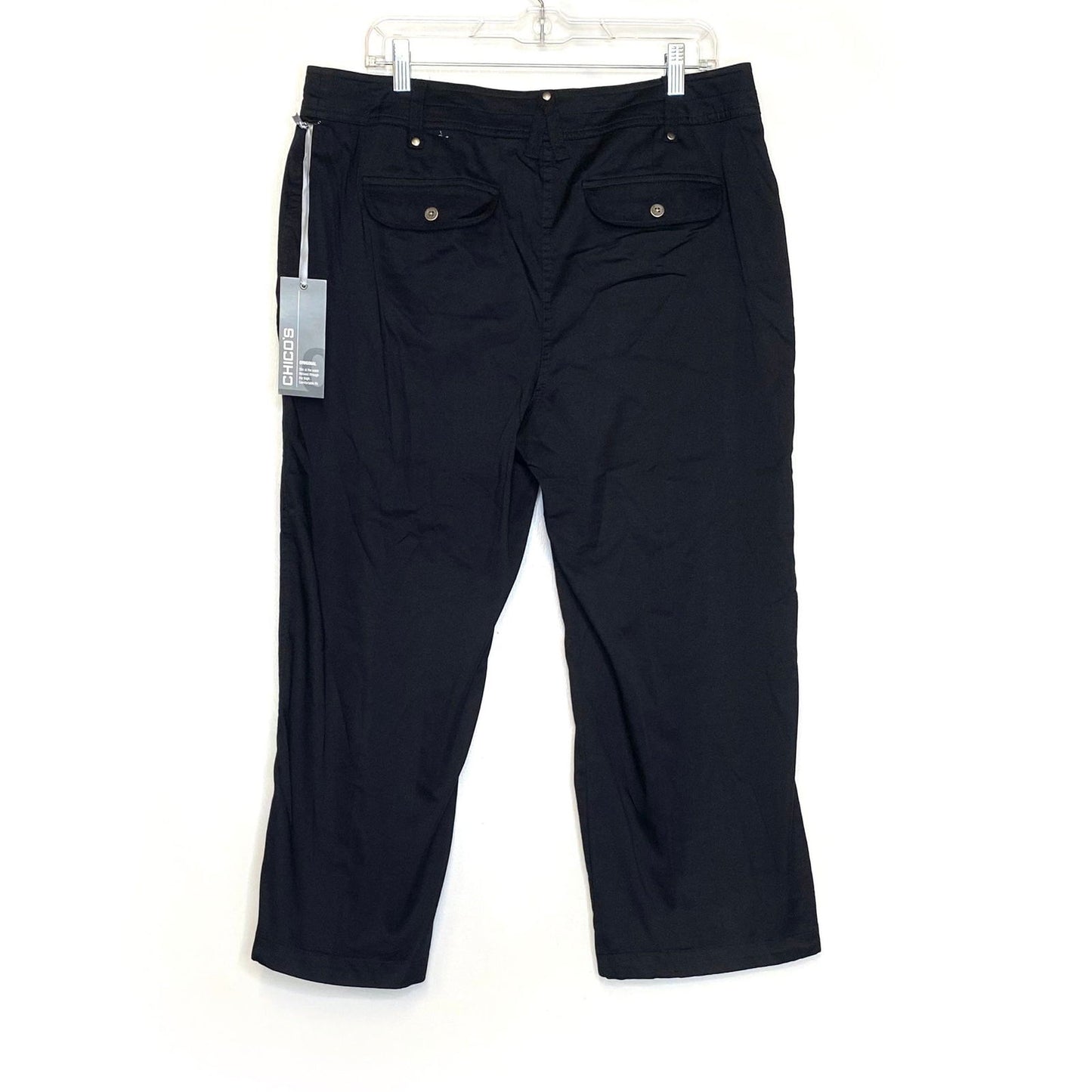 Chicos Womens Size 3 Ocean Beach Crop Pants, Black - NWT -  | Buy at Parsimony Shoppes