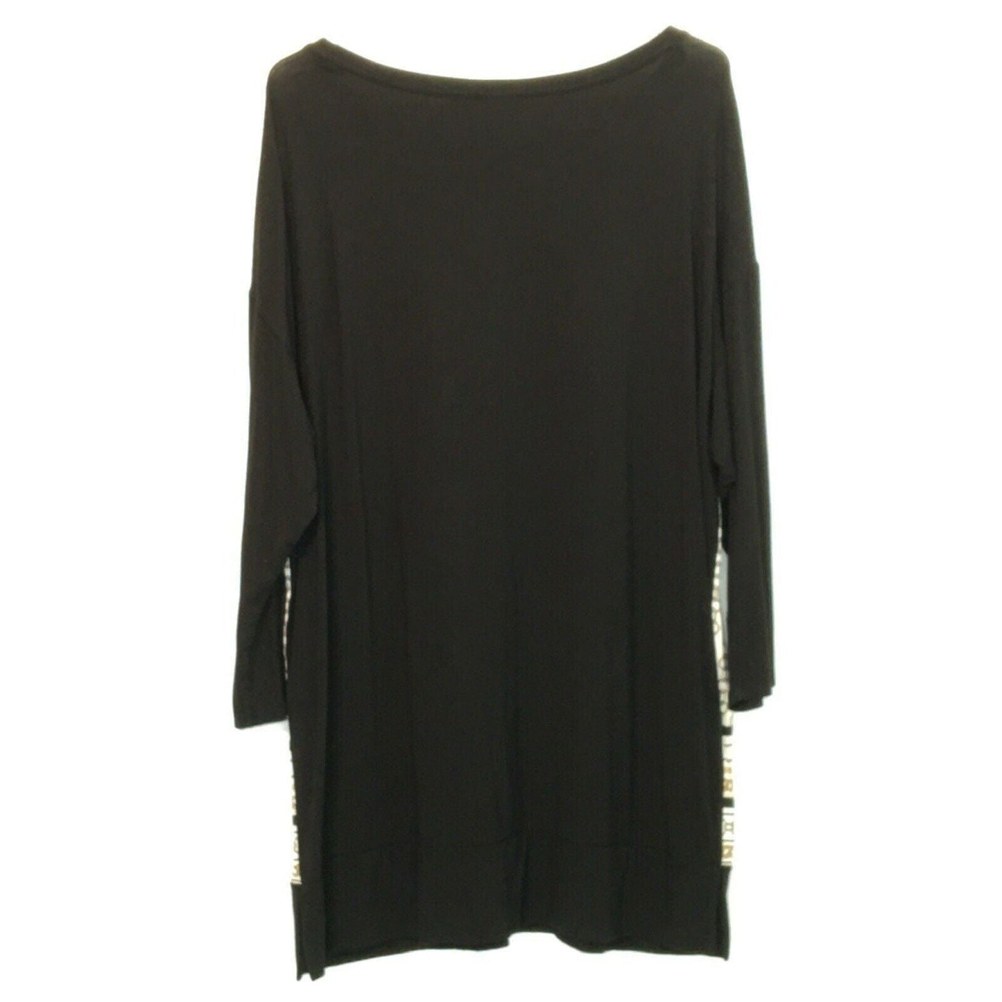 Chicos Zenergy | Size: 2 | Womens 3/4 Sleeve Nautical Gold Chain Tunic Top | Black/White/Gold | EUC -  | Buy at Parsimony Shoppes