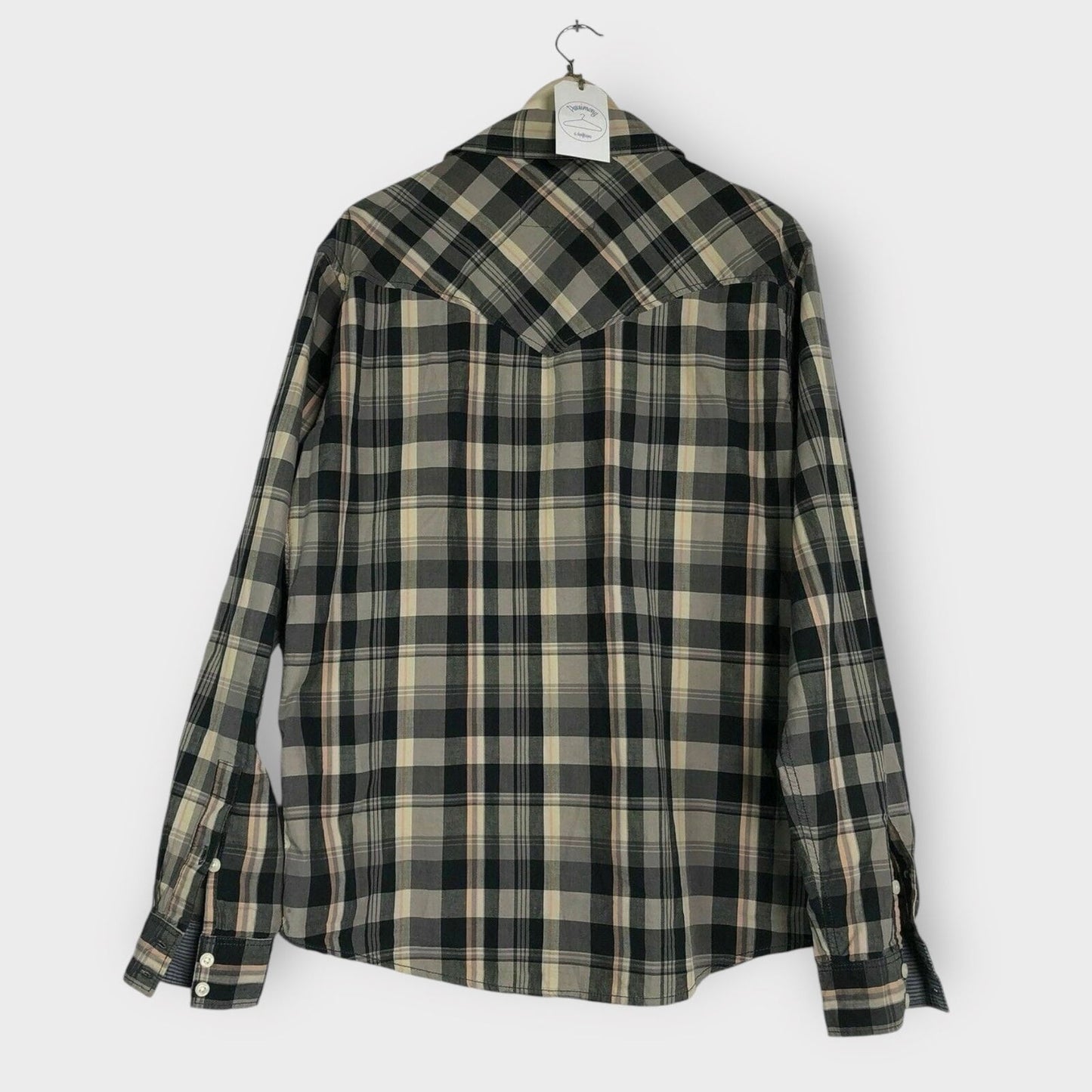 Christian Audigier Men’s Western Snap-Up Dress Shirt | Plaid | Size L (42-44) | Long Sleeve | EUC -  | Buy at Parsimony Shoppes