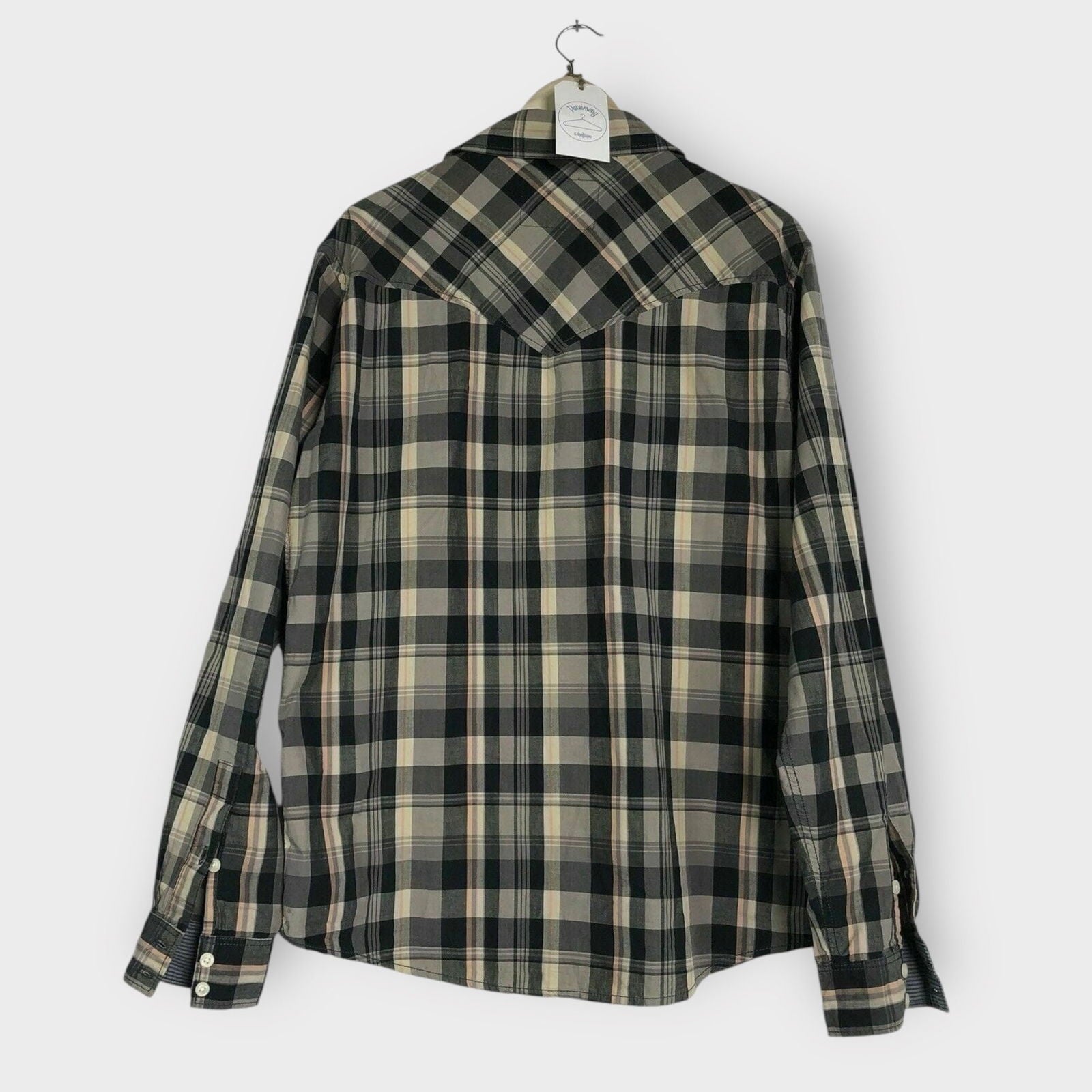 Christian Audigier Men’s Western Snap-Up Dress Shirt | Plaid | Size L (42-44) | Long Sleeve | EUC -  | Buy at Parsimony Shoppes