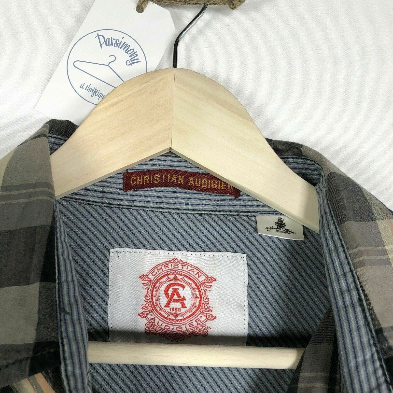 Christian Audigier Men’s Western Snap-Up Dress Shirt | Plaid | Size L (42-44) | Long Sleeve | EUC -  | Buy at Parsimony Shoppes
