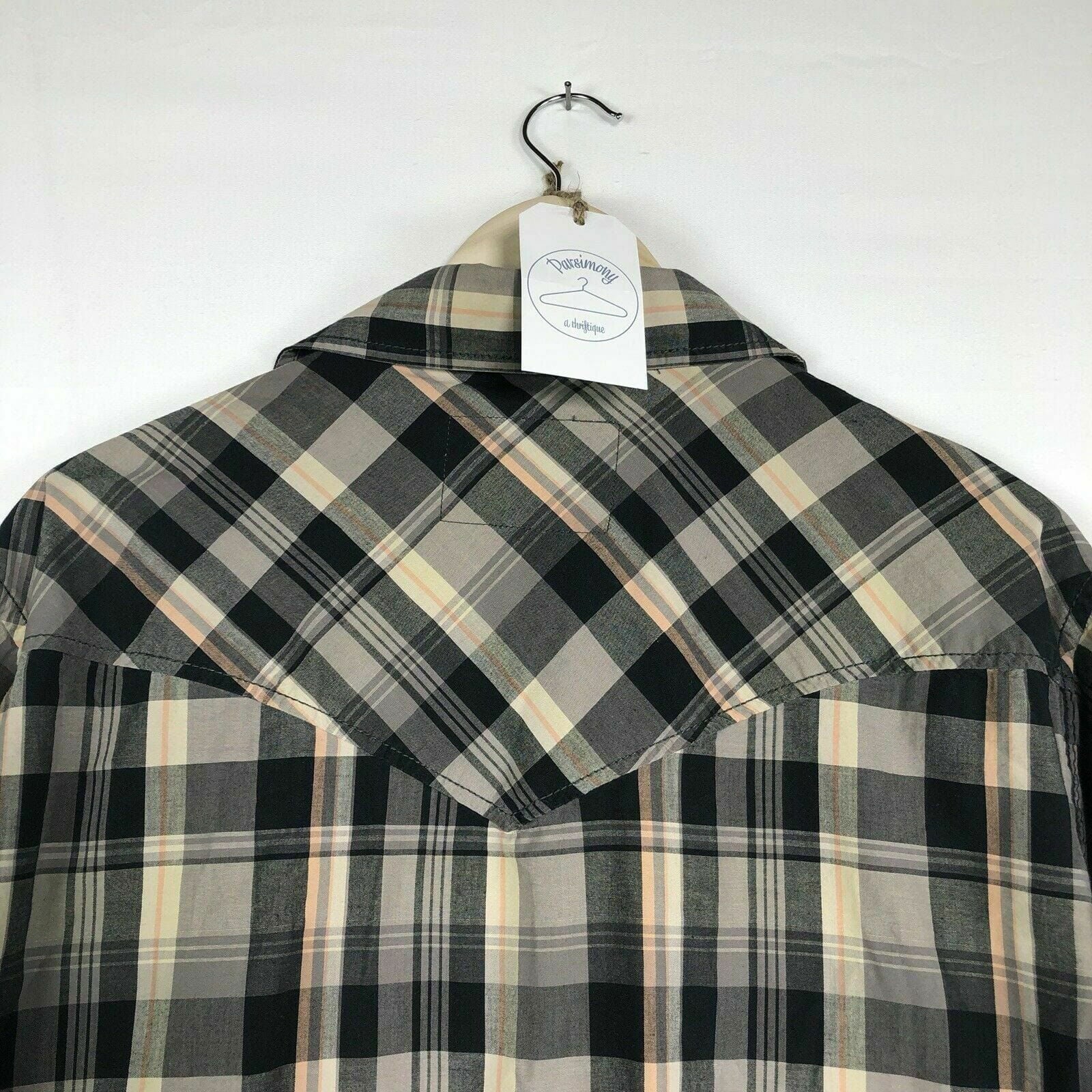 Christian Audigier Men’s Western Snap-Up Dress Shirt | Plaid | Size L (42-44) | Long Sleeve | EUC -  | Buy at Parsimony Shoppes