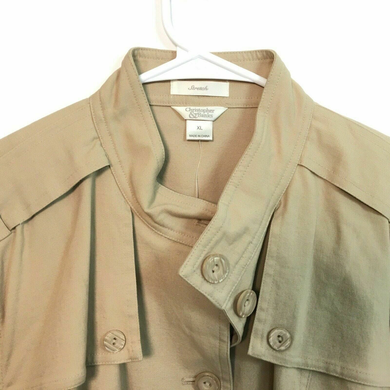 Christopher & Banks Womens Size XL Beige Light Button Up Jacket -  | Buy at Parsimony Shoppes