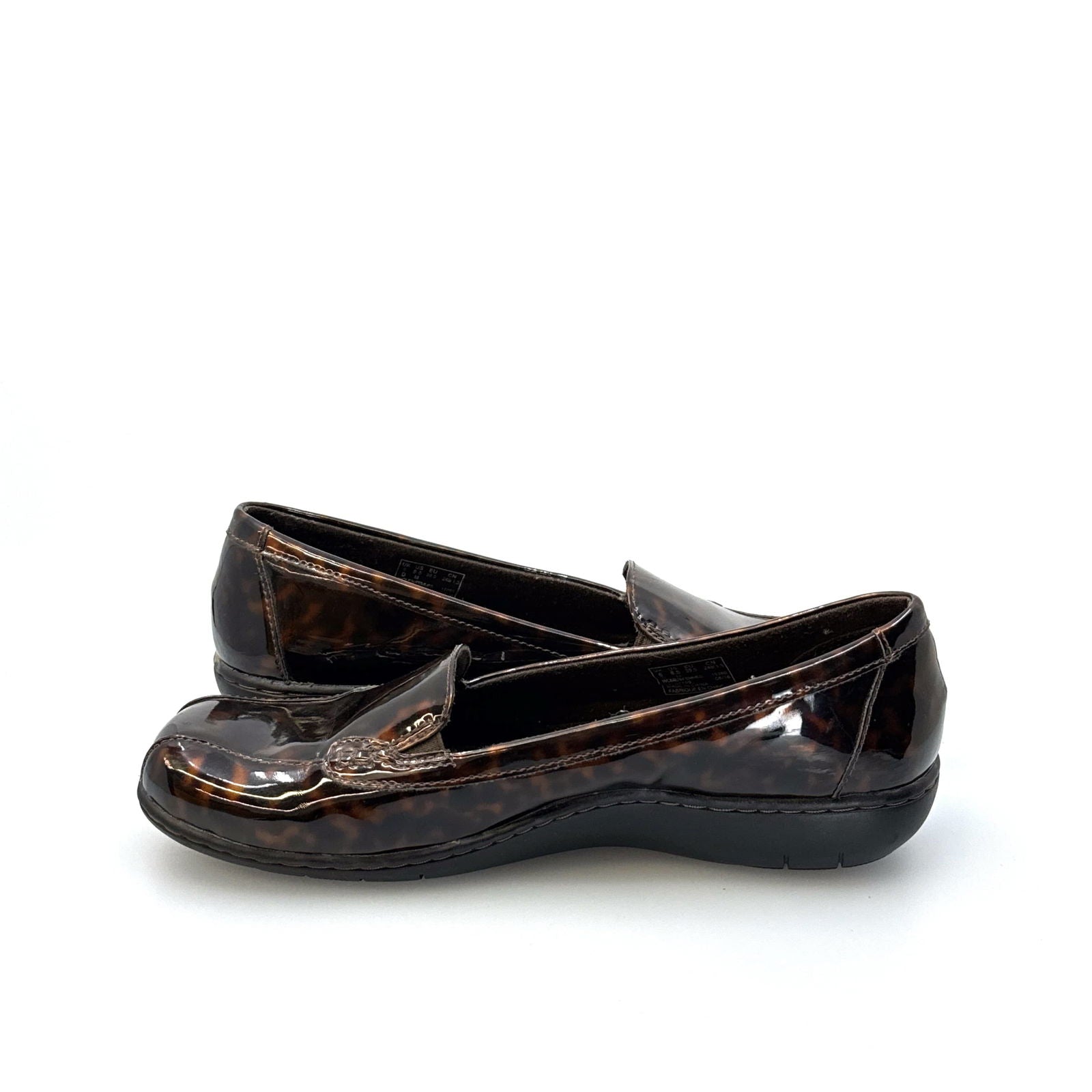 Clarks Collection | Womens Tortoise Patent Loafers | Color: Brown | Size: 8.5 | Pre-Owned -  | Buy at Parsimony Shoppes