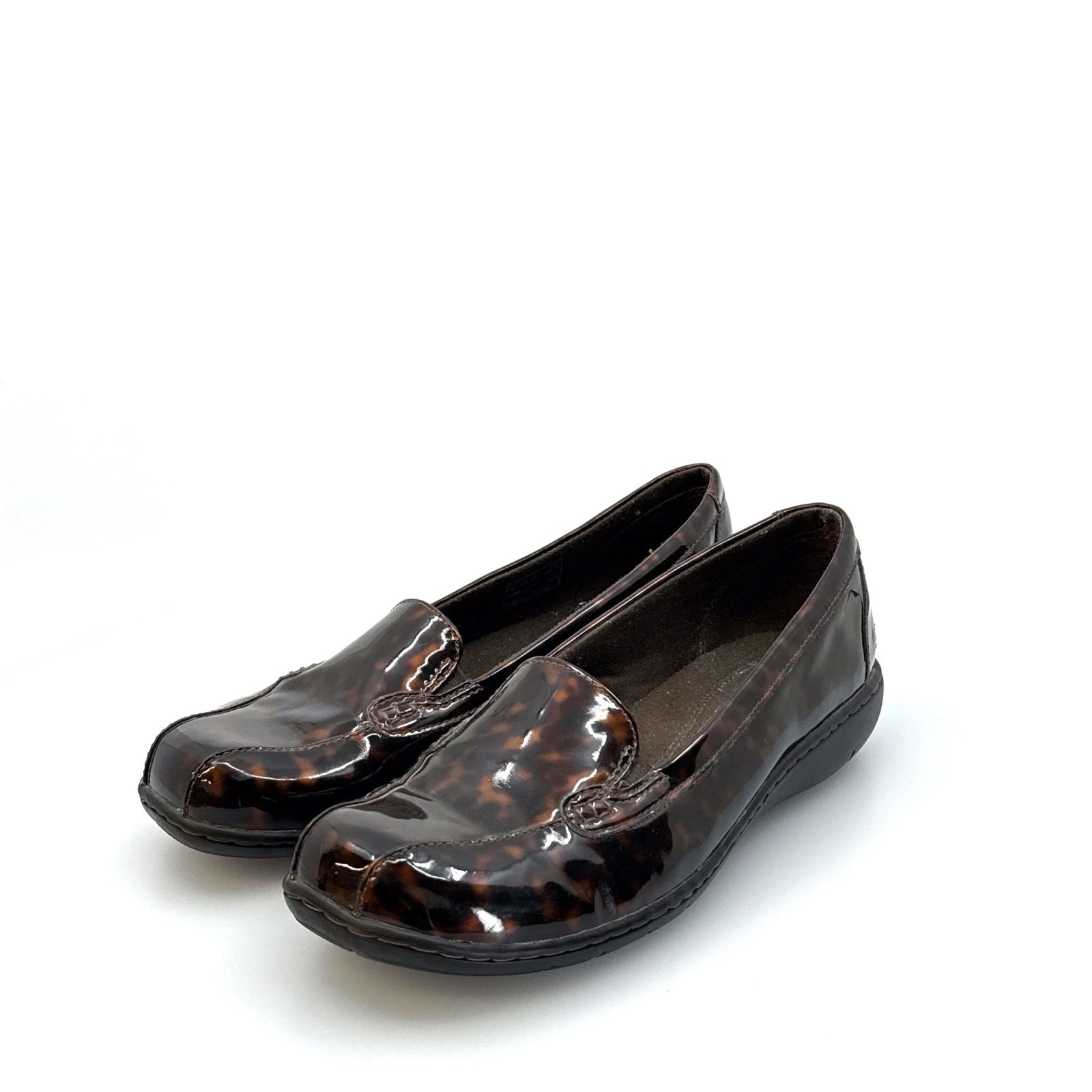 Clarks Collection | Womens Tortoise Patent Loafers | Color: Brown | Size: 8.5 | Pre-Owned -  | Buy at Parsimony Shoppes