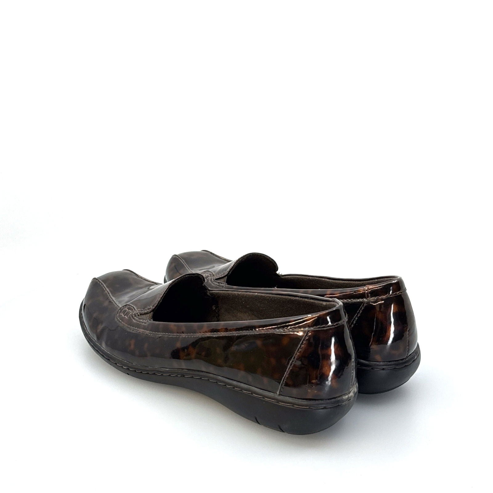 Clarks Collection | Womens Tortoise Patent Loafers | Color: Brown | Size: 8.5 | Pre-Owned -  | Buy at Parsimony Shoppes