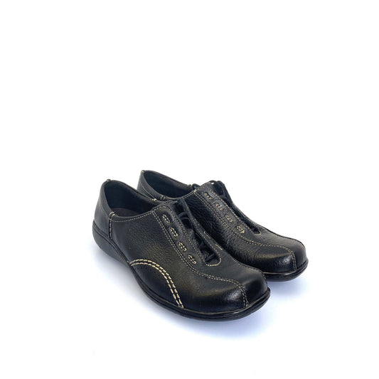 Clarks Viola Womens Size 6.5M Black Leather Bicycle Toe Lace Up Sneaker Shoes NEW -  | Buy at Parsimony Shoppes