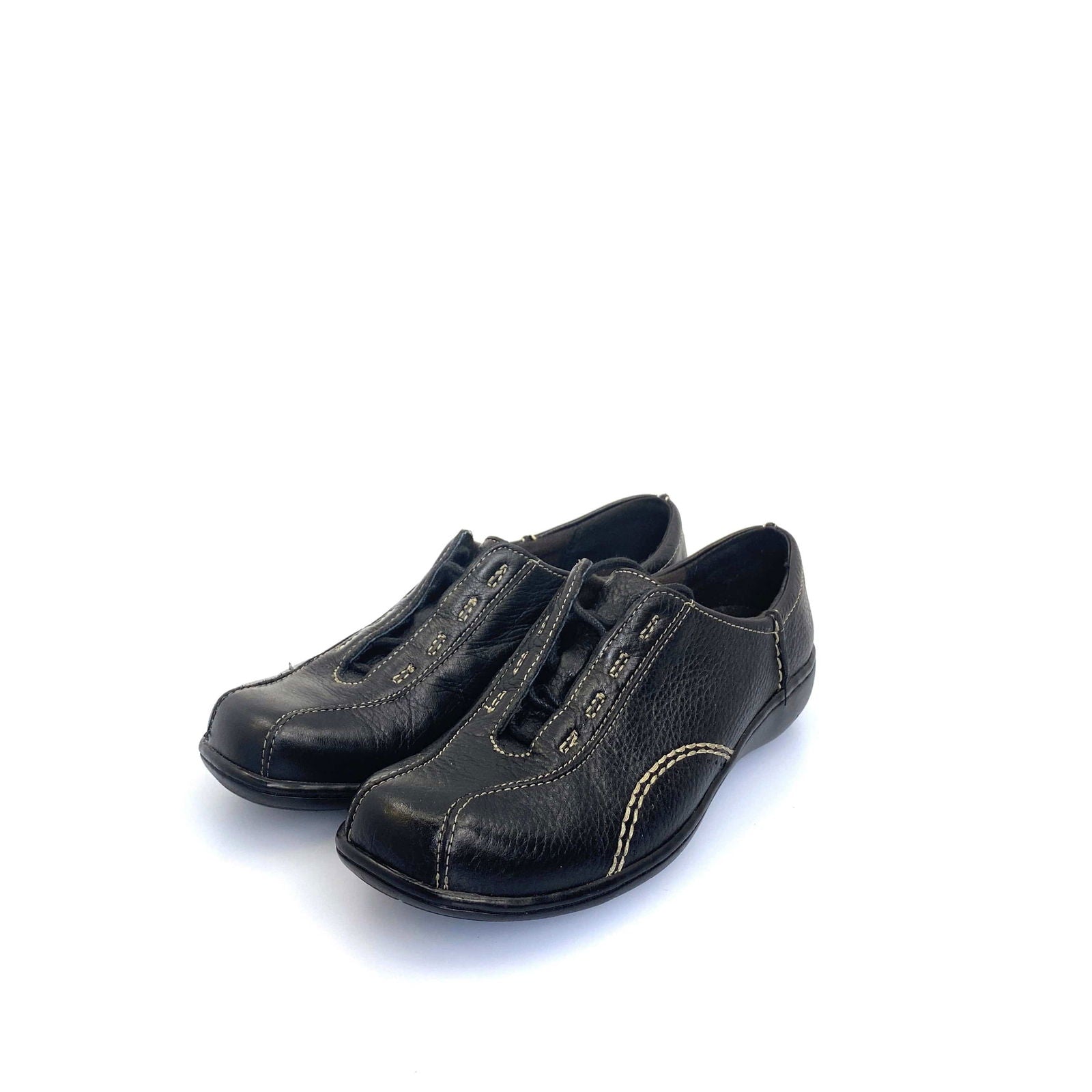 Clarks Viola Womens Size 6.5M Black Leather Bicycle Toe Lace Up Sneaker Shoes NEW -  | Buy at Parsimony Shoppes