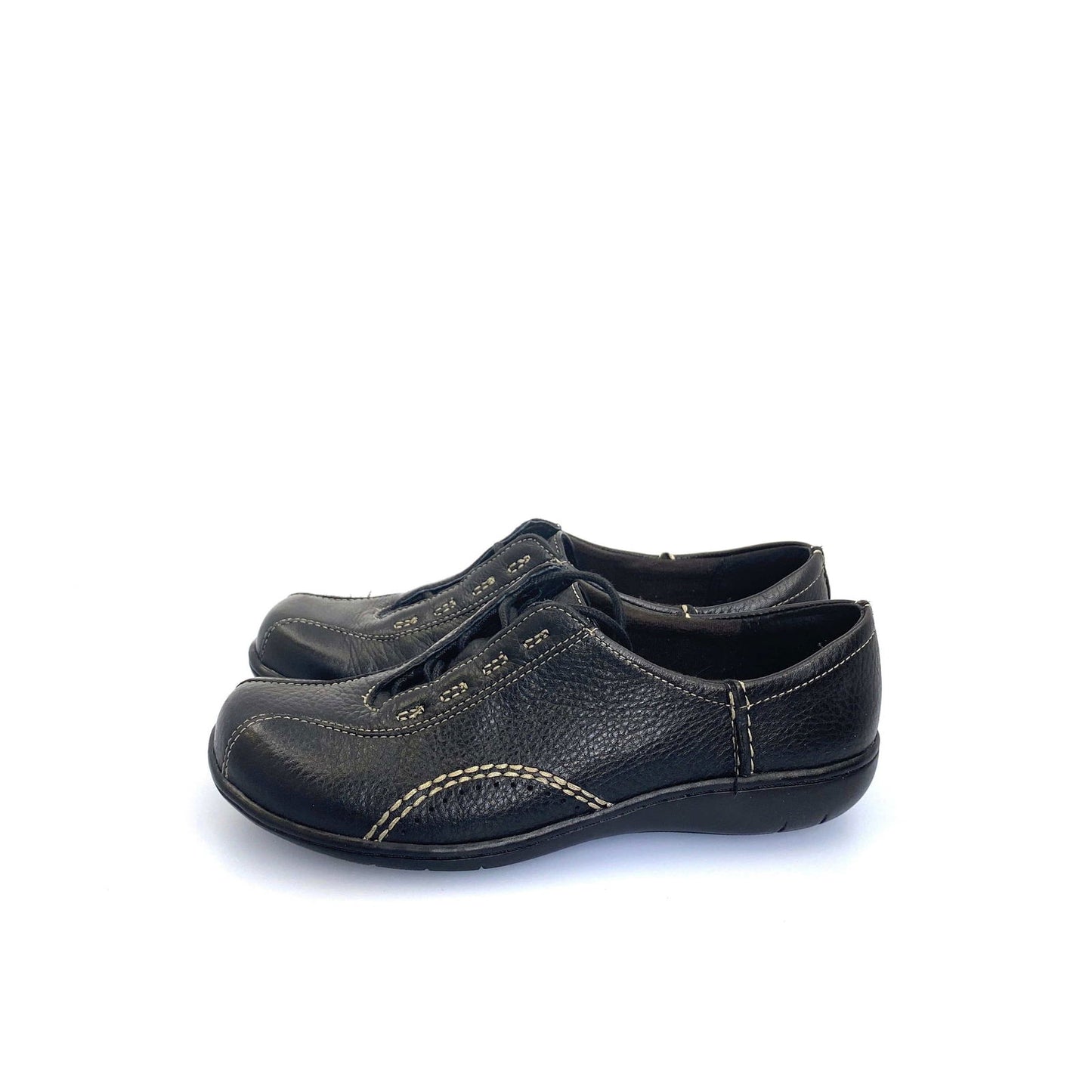 Clarks Viola Womens Size 6.5M Black Leather Bicycle Toe Lace Up Sneaker Shoes NEW -  | Buy at Parsimony Shoppes