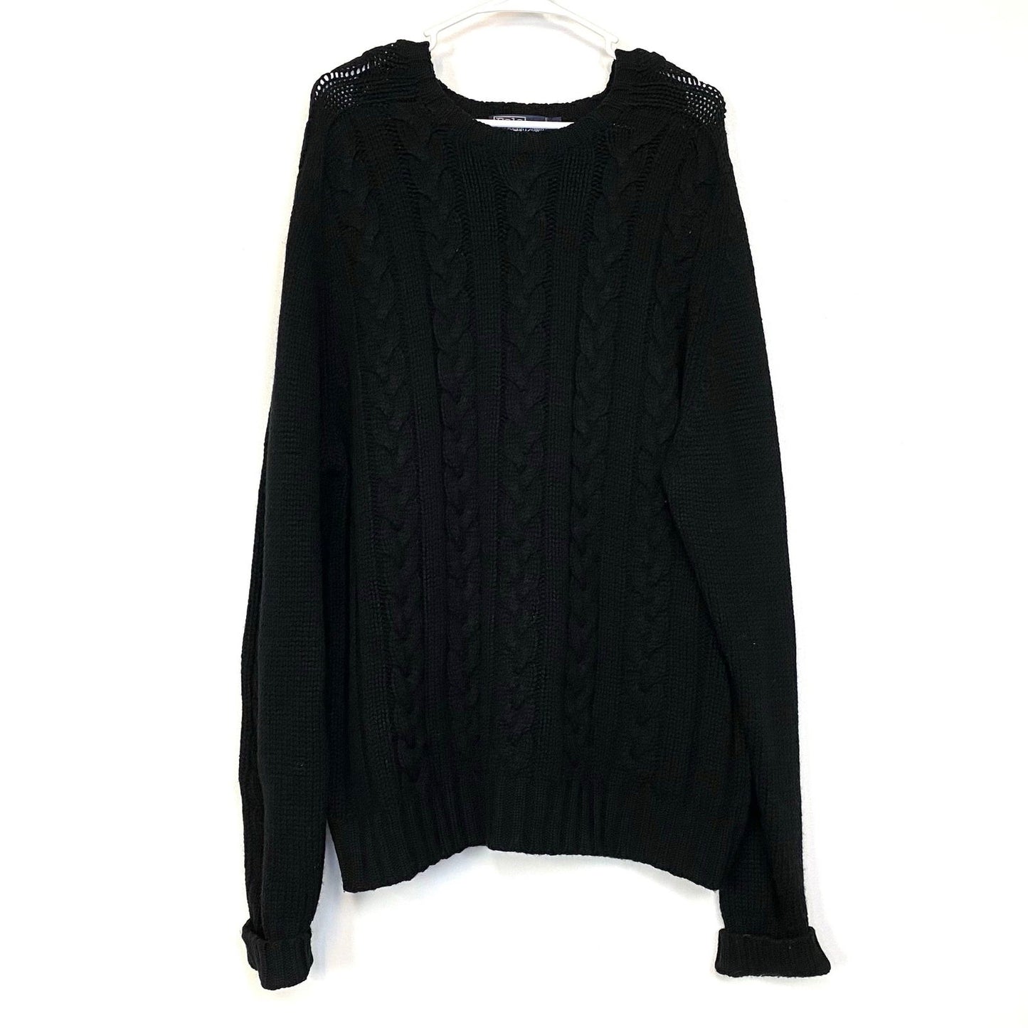 Classic Polo Mens Cableknit Sweater Size XL Black Round Neck L/s Pre-Owned -  | Buy at Parsimony Shoppes