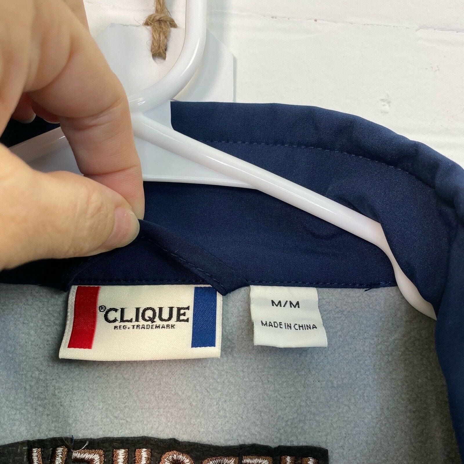 Clique Mens Olympics Jacket | Size Medium | Blue | American Flag & Olympic Rings | “Hershey” Logo | NWT -  | Buy at Parsimony Shoppes