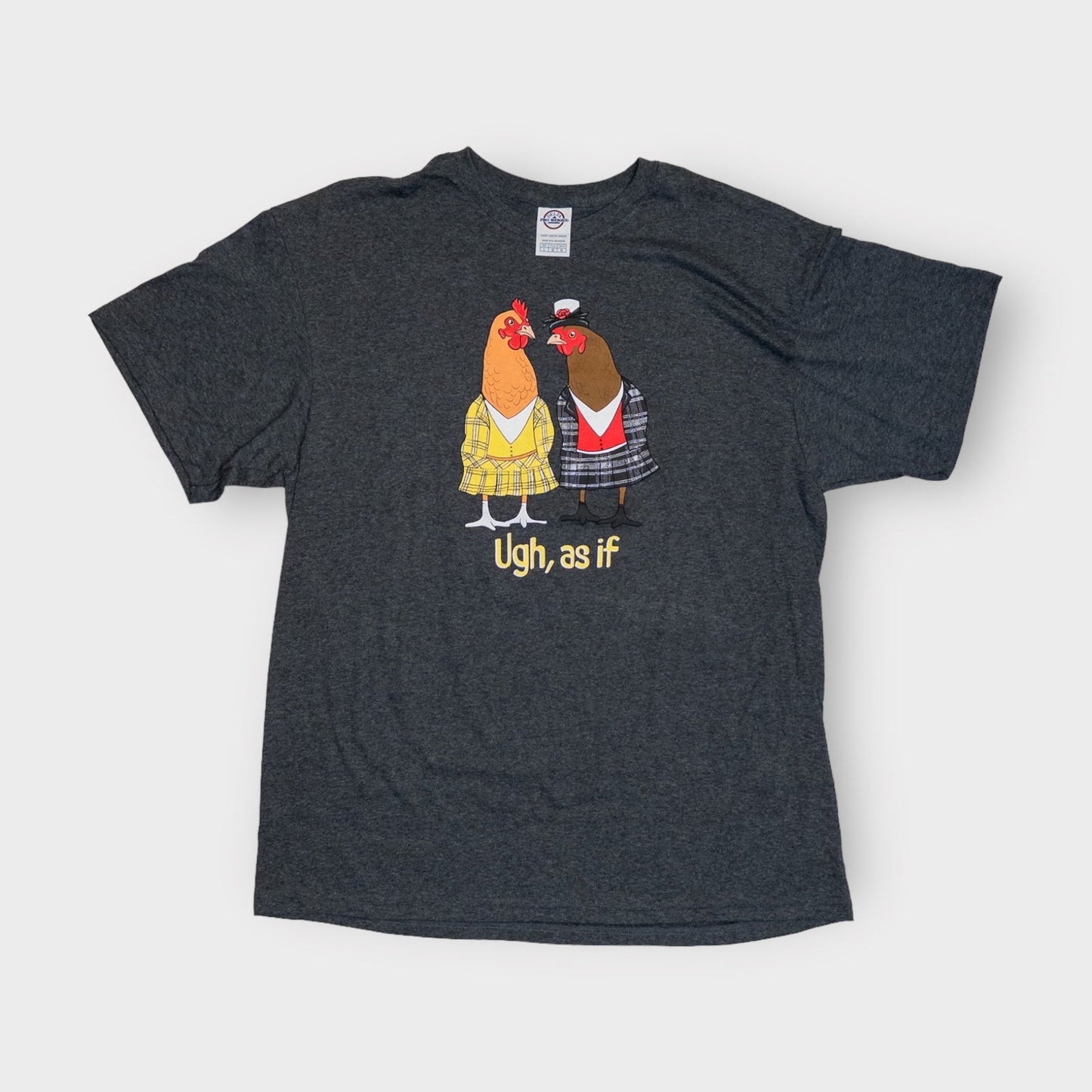 Clueless Chickens Crew Neck T-Shirt | L | Dark Gray | Pre-Shrunk | New -  | Buy at Parsimony Shoppes