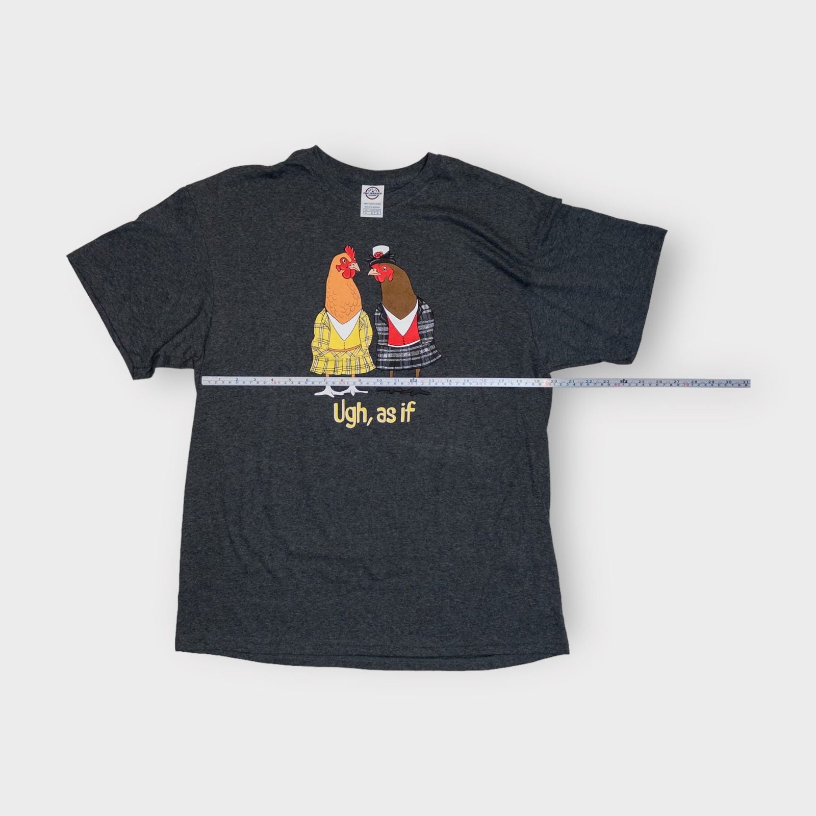 Clueless Chickens Crew Neck T-Shirt | L | Dark Gray | Pre-Shrunk | New -  | Buy at Parsimony Shoppes