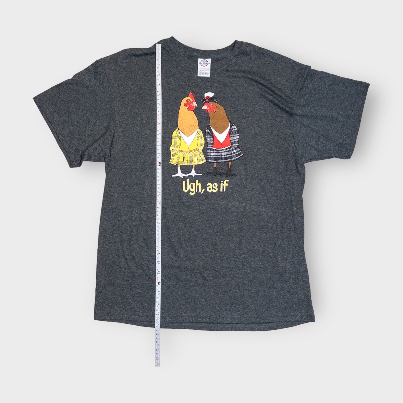 Clueless Chickens Crew Neck T-Shirt | L | Dark Gray | Pre-Shrunk | New -  | Buy at Parsimony Shoppes