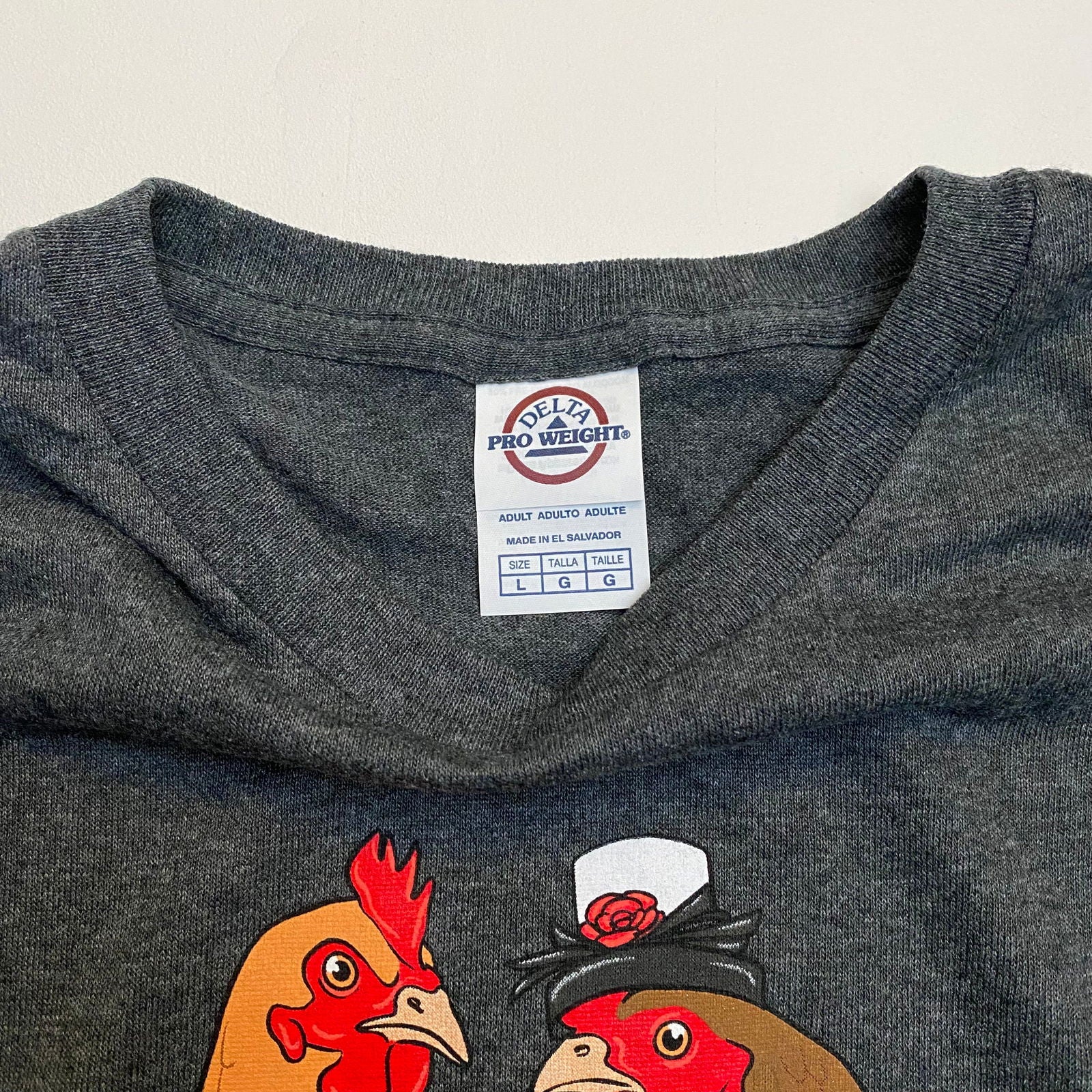 Clueless Chickens Crew Neck T-Shirt | L | Dark Gray | Pre-Shrunk | New -  | Buy at Parsimony Shoppes