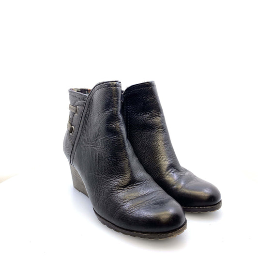Cobb Hill by Rockport Womens “Lucinda” Size 8M Black Back Tie Boot Booties -  | Buy at Parsimony Shoppes