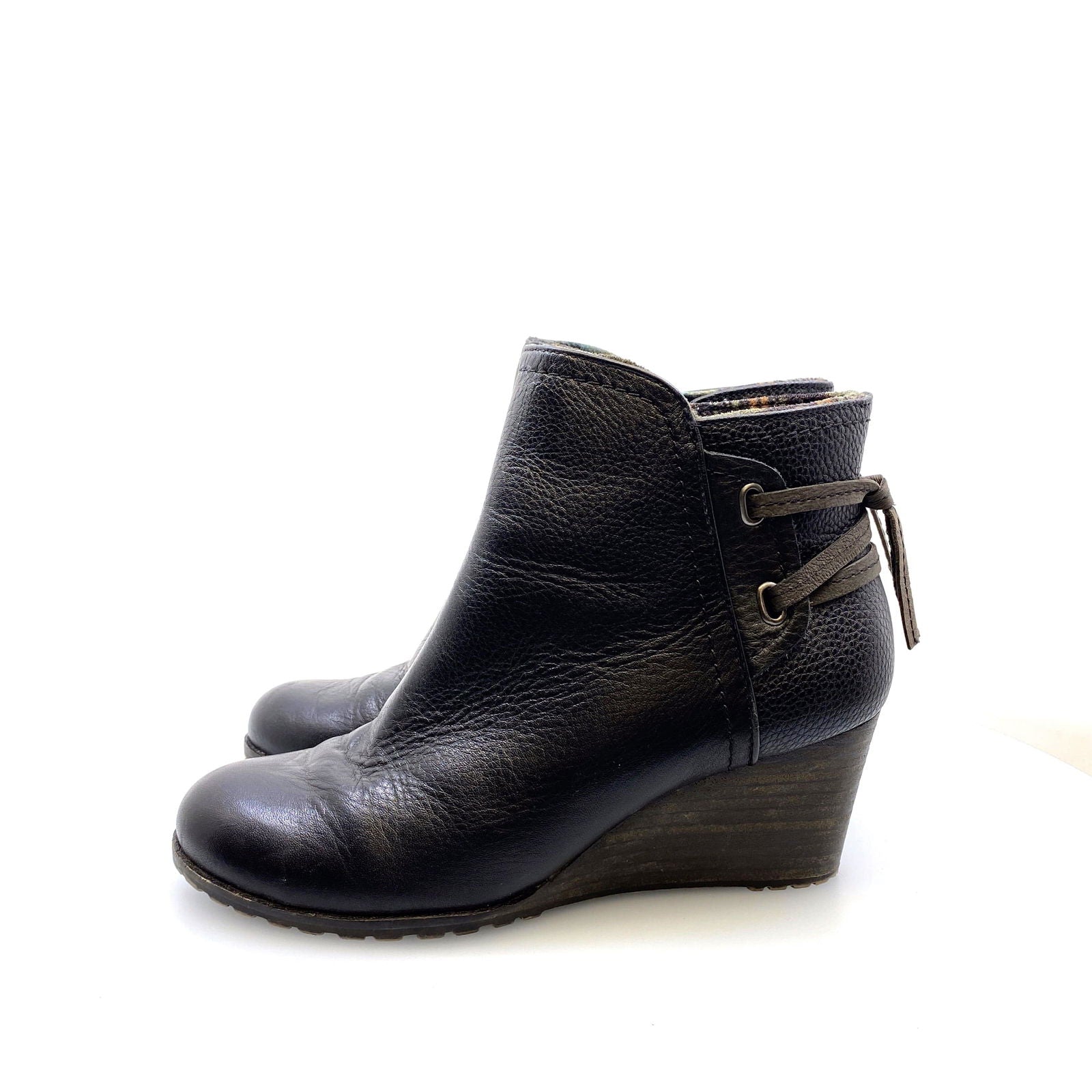 Cobb Hill by Rockport Womens “Lucinda” Size 8M Black Back Tie Boot Booties -  | Buy at Parsimony Shoppes
