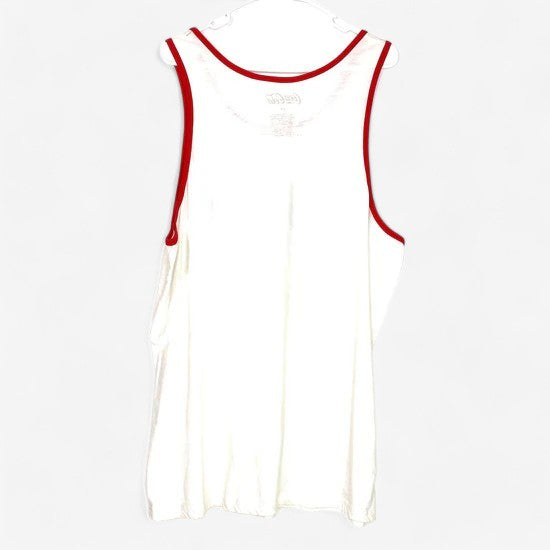 Coca-Cola Men's 2X White Patriotic Sunglasses Tank Top