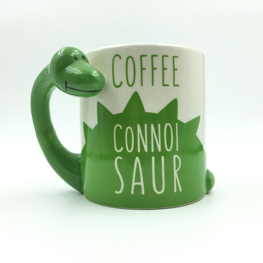 Coffee Connoi Saur Dinosaur Coffee Mug White Green 12 Oz. Bigmouth -  | Buy at Parsimony Shoppes