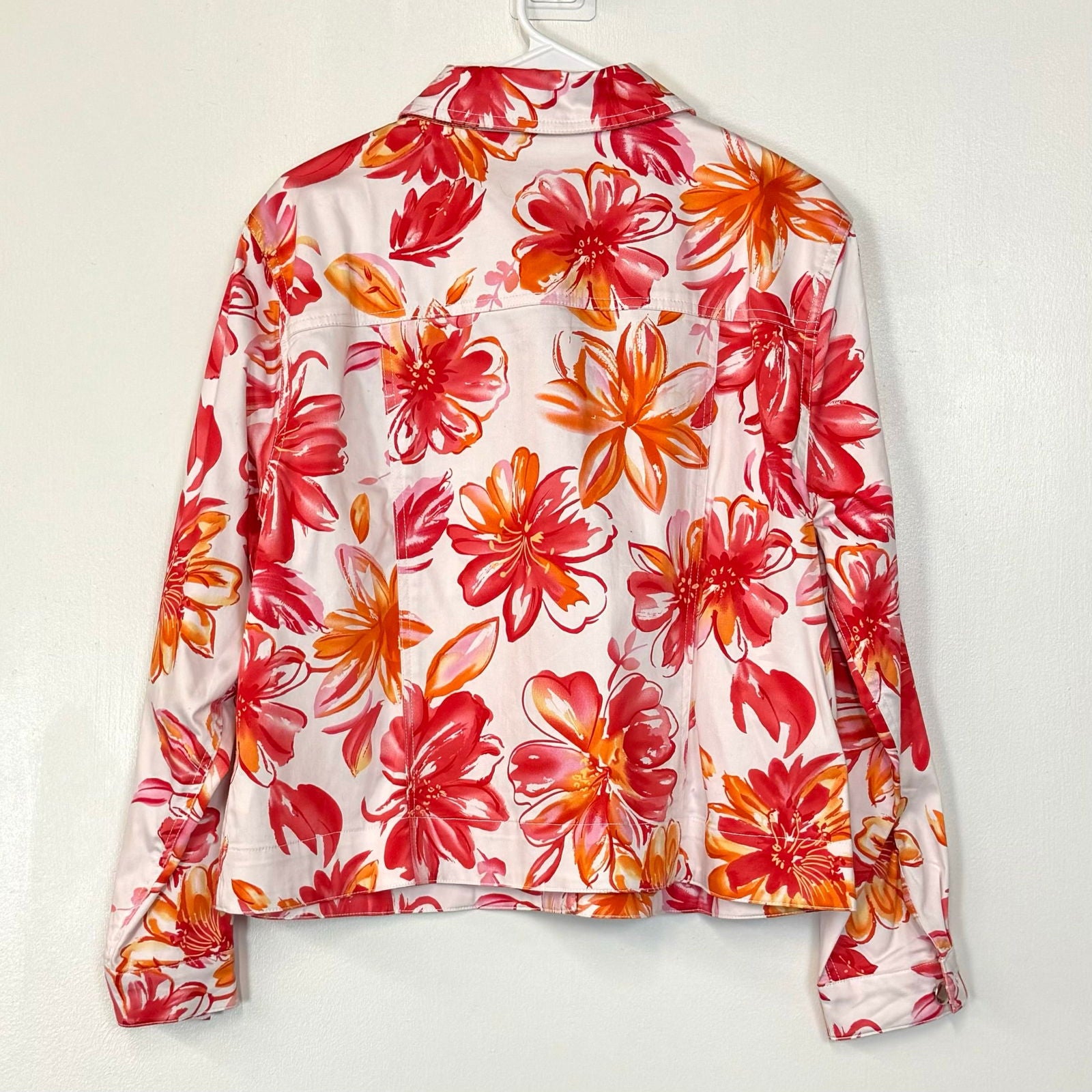 Coldwater Creek | Womens Floral Casual Jacket | Color: White/Pink | Size: PXL -  | Buy at Parsimony Shoppes