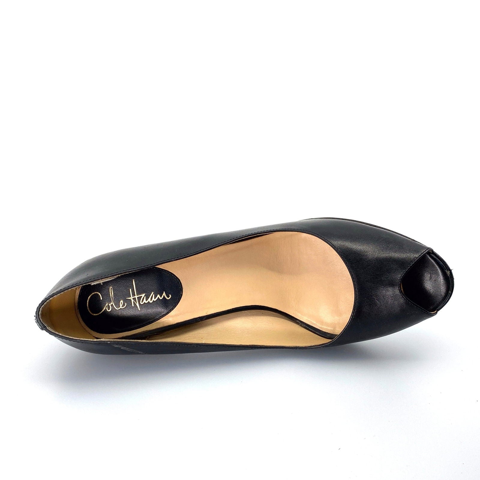 Cole Haan | Open-Toe Pumps Heels Shoes | Color: Black | Size: 8.5 AA Black | Pre-Owned -  | Buy at Parsimony Shoppes