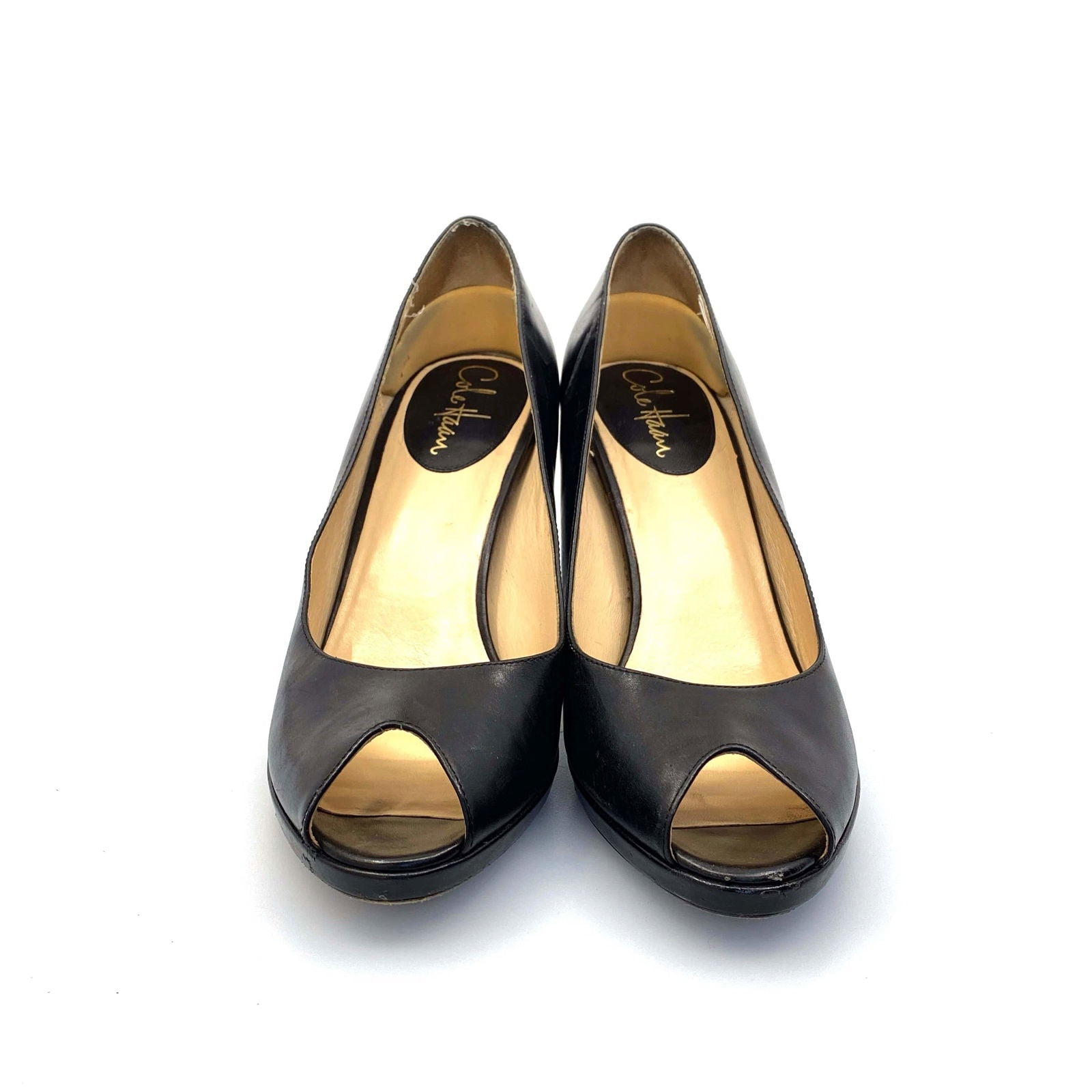 Cole Haan | Open-Toe Pumps Heels Shoes | Color: Black | Size: 8.5 AA Black | Pre-Owned -  | Buy at Parsimony Shoppes
