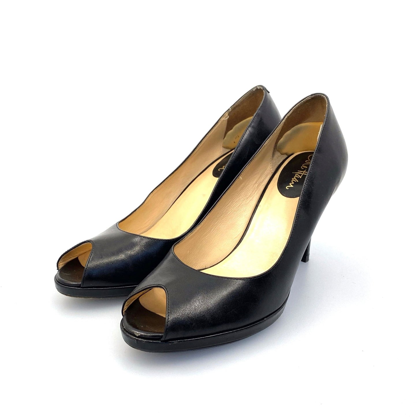 Cole Haan | Open-Toe Pumps Heels Shoes | Color: Black | Size: 8.5 AA Black | Pre-Owned -  | Buy at Parsimony Shoppes