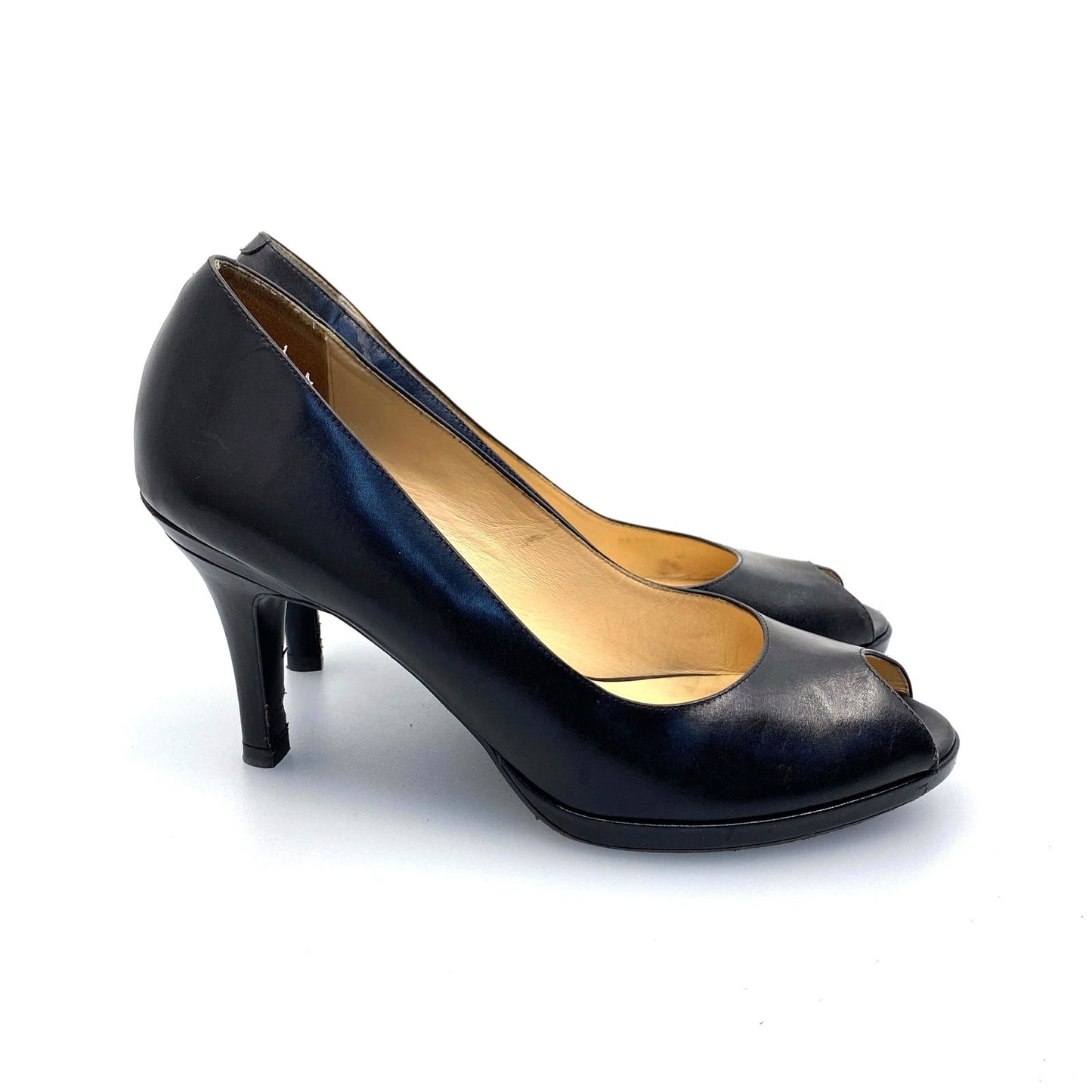 Cole Haan | Open-Toe Pumps Heels Shoes | Color: Black | Size: 8.5 AA Black | Pre-Owned -  | Buy at Parsimony Shoppes
