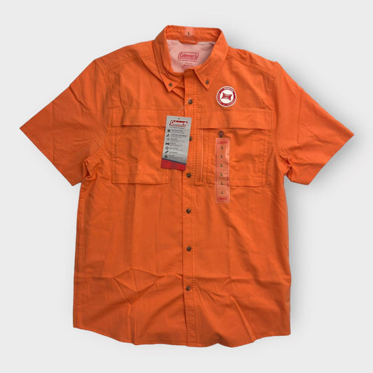 Coleman Mens Vented S/s Outdoor Shirt | L | Orange | NWT -  | Buy at Parsimony Shoppes