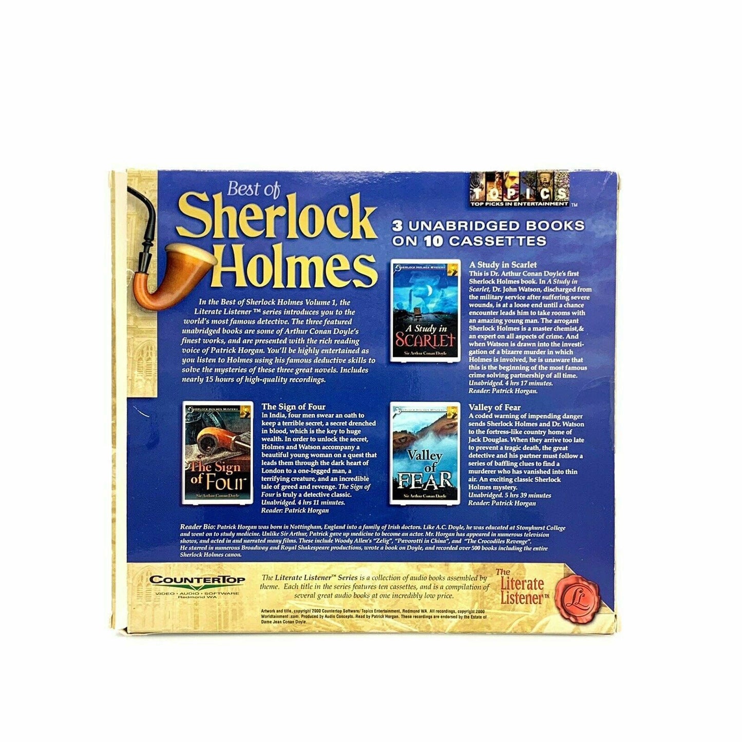 Collection of 3 Sherlock Holmes Audio Books on 10 Cassettes - Literate Listener -  | Buy at Parsimony Shoppes