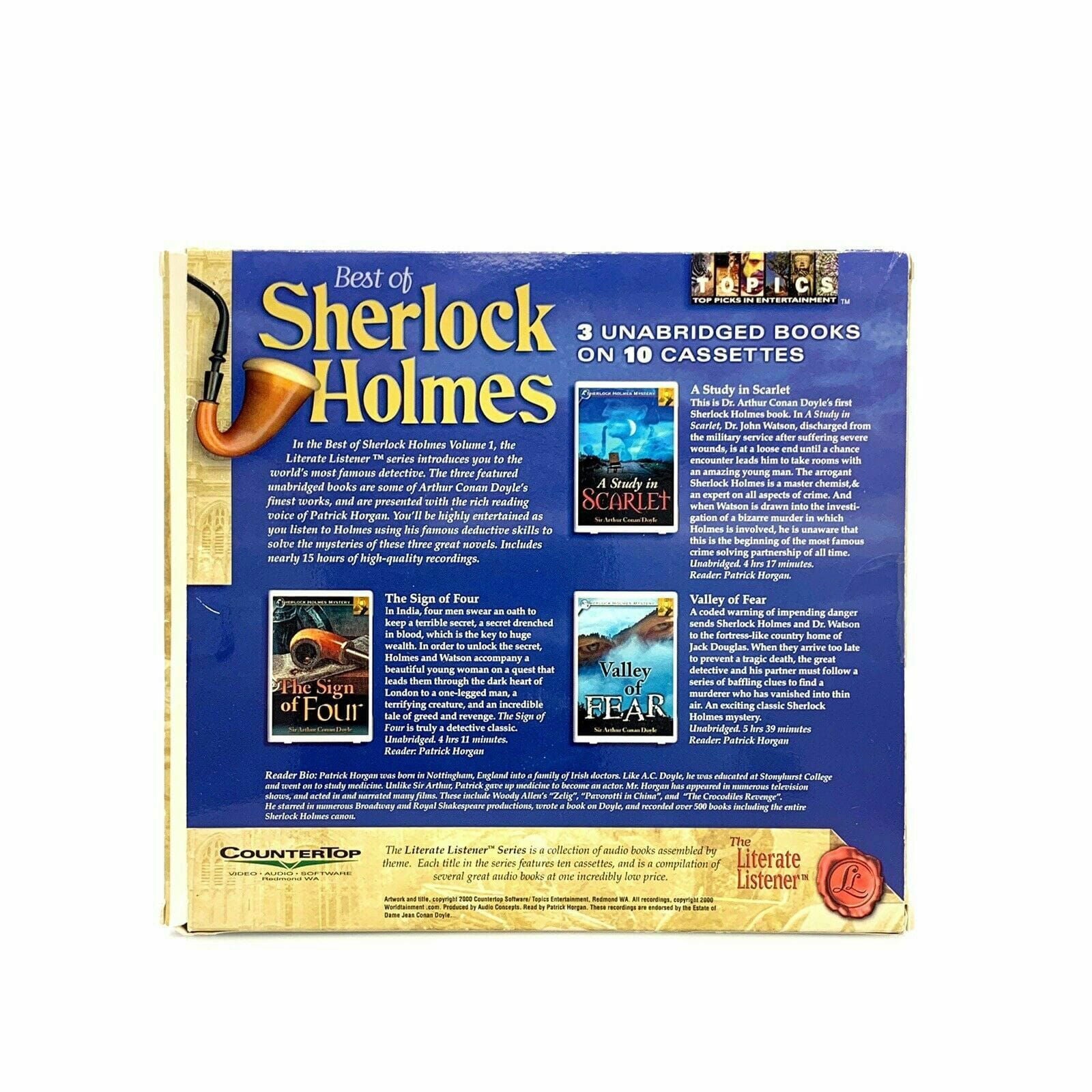 Collection of 3 Sherlock Holmes Audio Books on 10 Cassettes - Literate Listener -  | Buy at Parsimony Shoppes