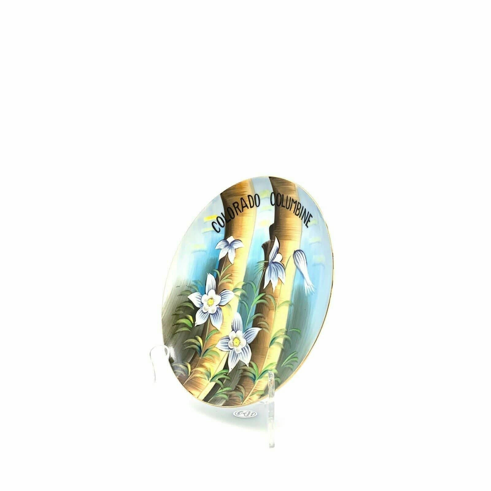 Colorado Columbine Collectible Plate, Blue Painted - 8” -  | Buy at Parsimony Shoppes