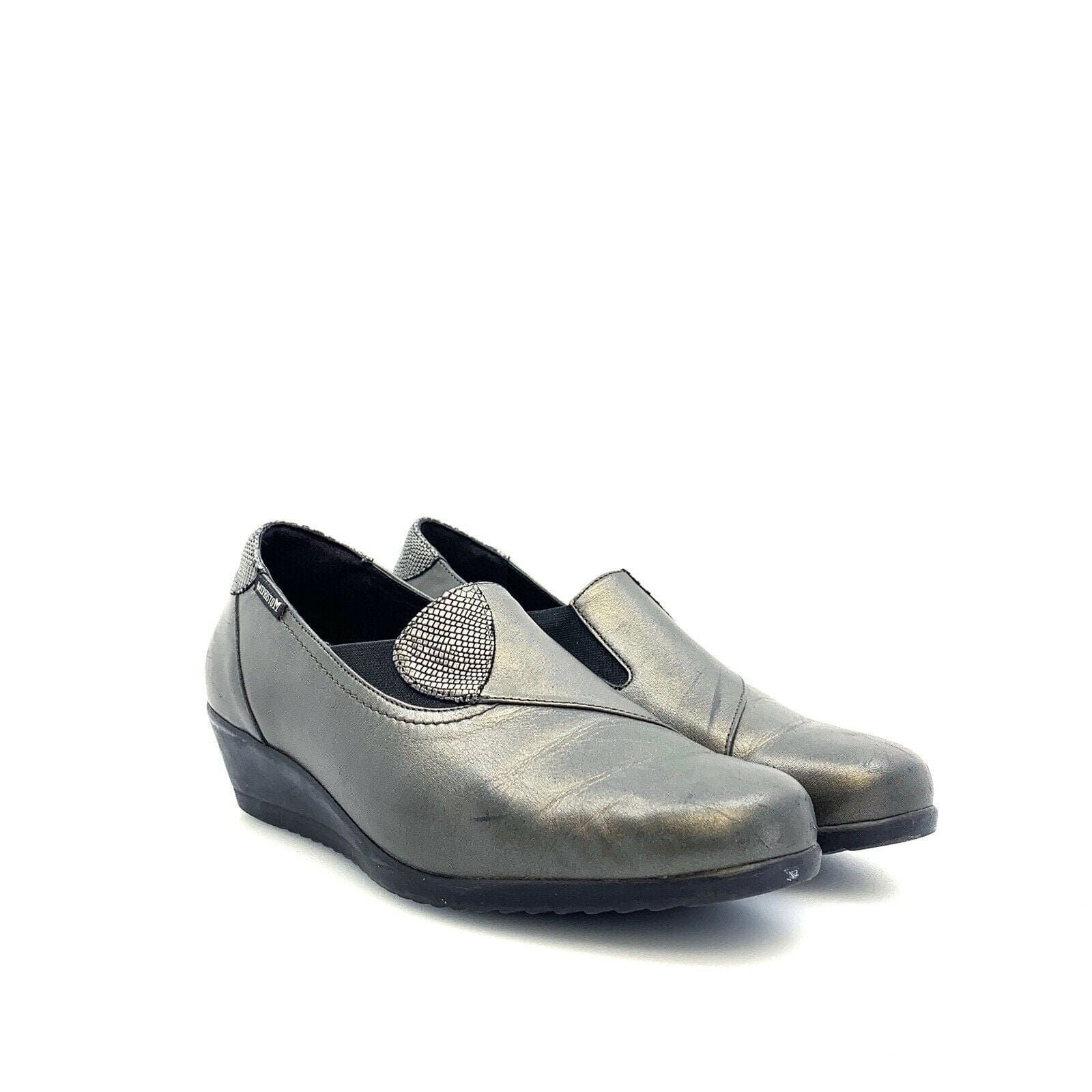 Comfortable Mephisto Gray 'Giacinta' Leather Wedge Pumps Size 9.5 -  | Buy at Parsimony Shoppes