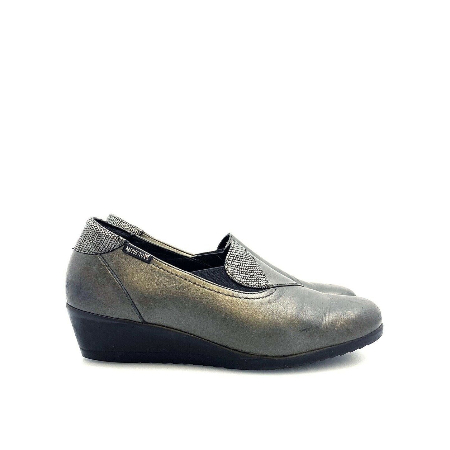 Comfortable Mephisto Gray 'Giacinta' Leather Wedge Pumps Size 9.5 -  | Buy at Parsimony Shoppes