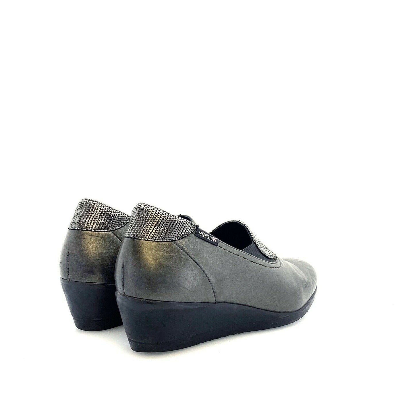 Comfortable Mephisto Gray 'Giacinta' Leather Wedge Pumps Size 9.5 -  | Buy at Parsimony Shoppes