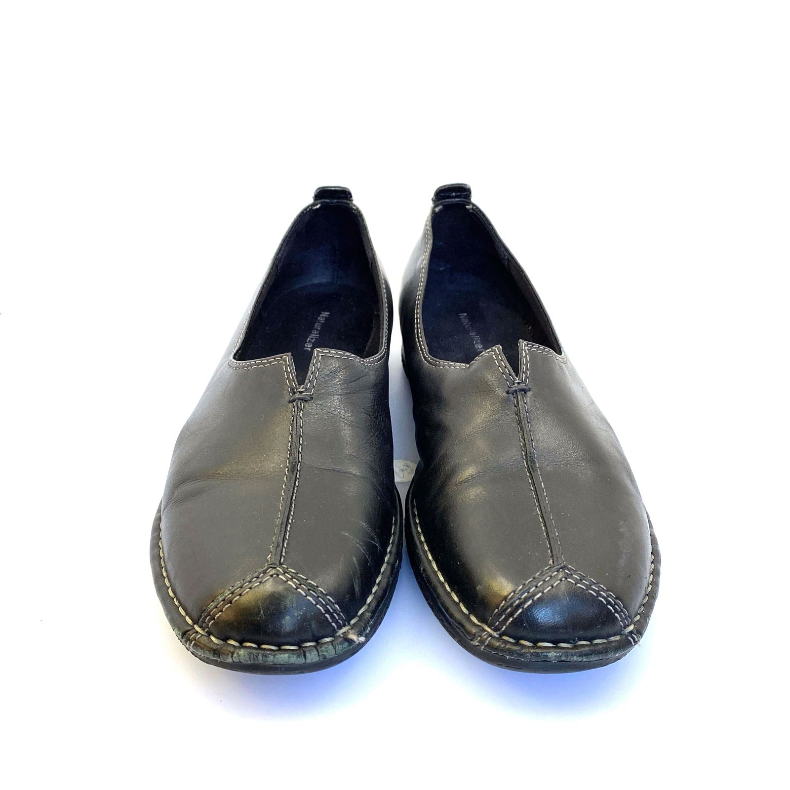 Comfortable Naturalizer Womens Leather Flats - Size 10W - Black - Very Good -  | Buy at Parsimony Shoppes