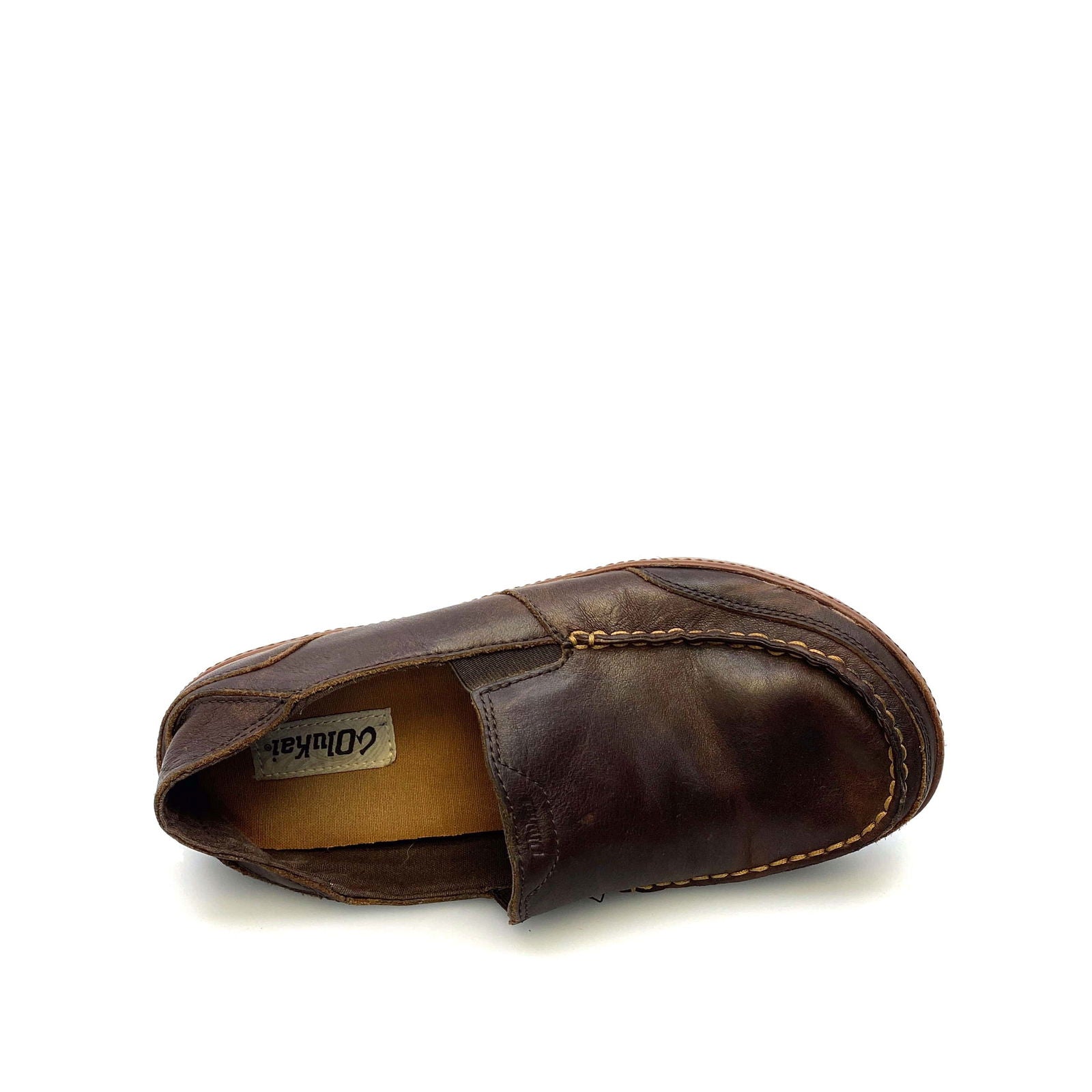 Comfortable Olukai Mens Puhula Brown Leather Slip-On Casual Beach Shoes Size 8.5M -  | Buy at Parsimony Shoppes