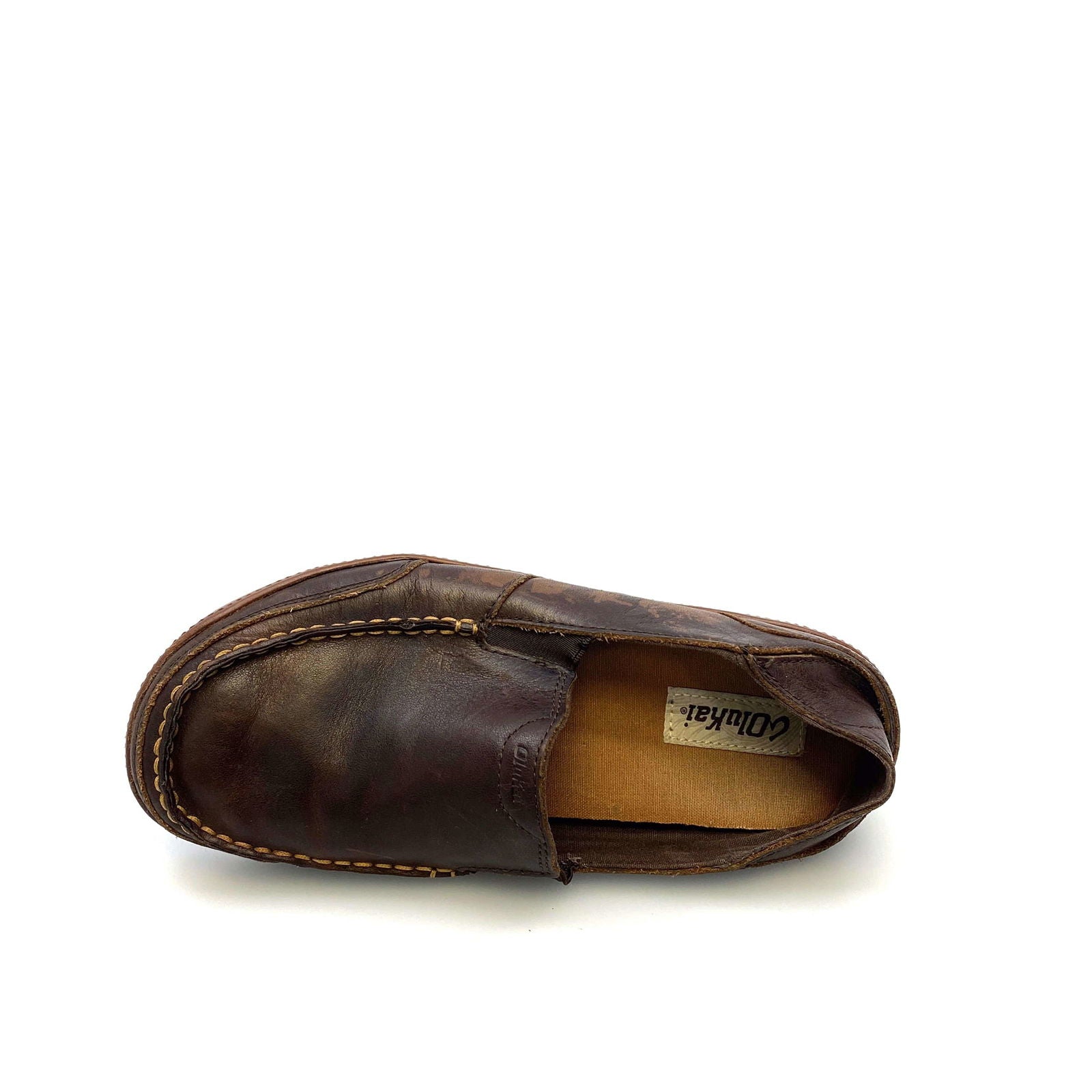 Comfortable Olukai Mens Puhula Brown Leather Slip-On Casual Beach Shoes Size 8.5M -  | Buy at Parsimony Shoppes