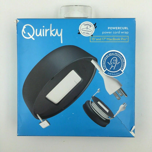 Convenience Quirky Powercurl Power Cord Wrap Organizer MacBook Pro Laptop BLACK 15" & 17" Durable Black Unisex Very Good -  | Buy at Parsimony Shoppes