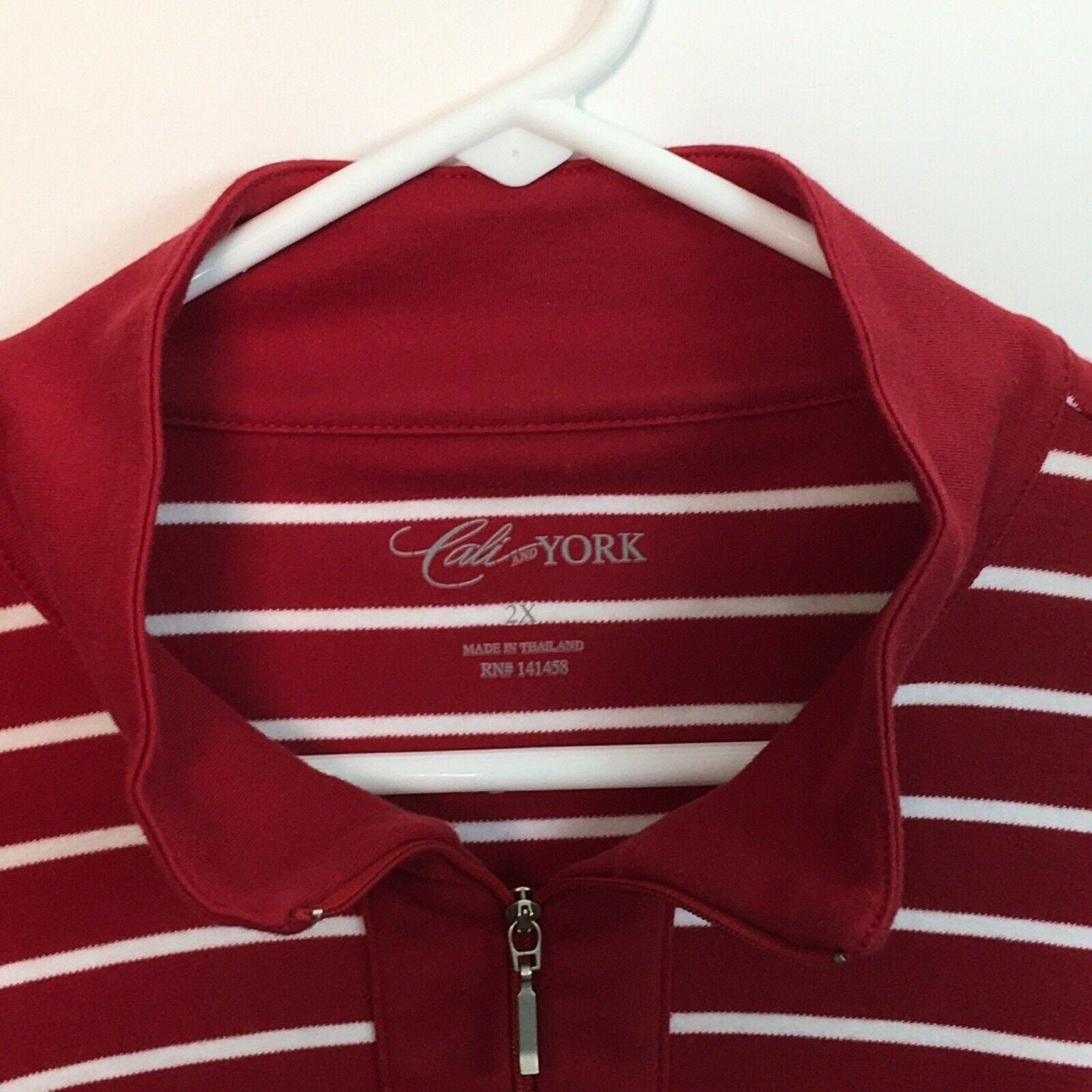 Cozy Cali & York Womens Pullover Top Sweater - Red/White Striped - Size 2X -  | Buy at Parsimony Shoppes