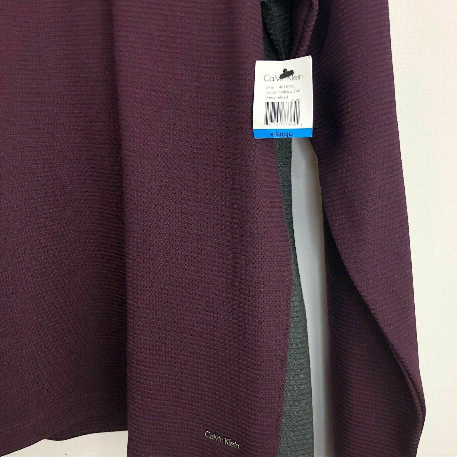 Cozy Calvin Klein Purple Gray Colorblock Cowl Neck Sweater XL NWT -  | Buy at Parsimony Shoppes