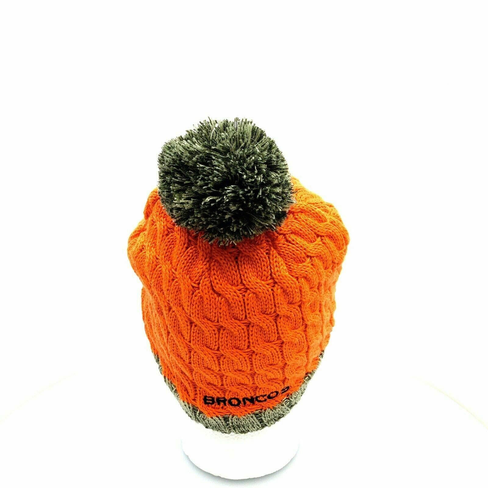 Cozy New Era Womens Cable Knit Fleece Lined Cap - Denver Broncos - OSFA - Orange - Very Good -  | Buy at Parsimony Shoppes