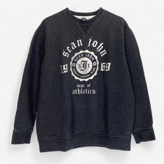 Sean John 1969 Dept of Athletics Crewneck Sweatshirt - Gray - Size L