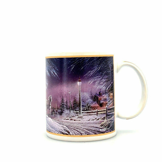Cozy The Hadley Collection Terry Redlin Coffee Mug Cup Winter Wonderland 1998 Red Ceramic Vintage -  | Buy at Parsimony Shoppes