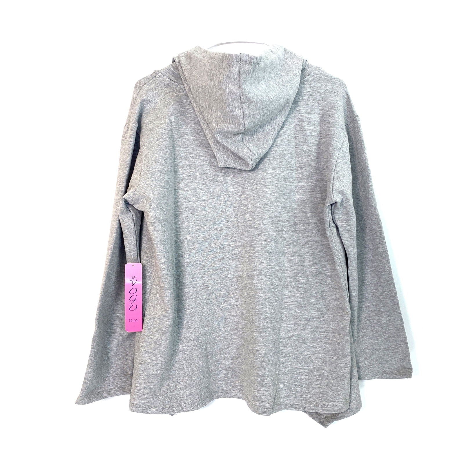 Cozy Vogo Womens Heather Gray Cardigan Hoodie Sweatshirt L Long Sleeve -  | Buy at Parsimony Shoppes