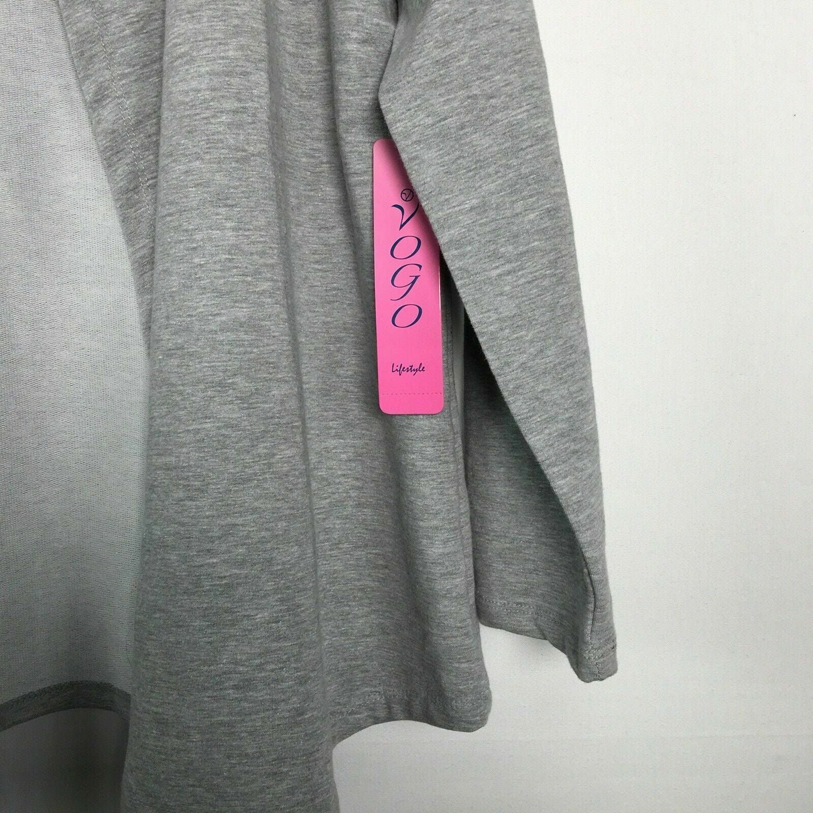 Cozy Vogo Womens Heather Gray Cardigan Hoodie Sweatshirt L Long Sleeve -  | Buy at Parsimony Shoppes