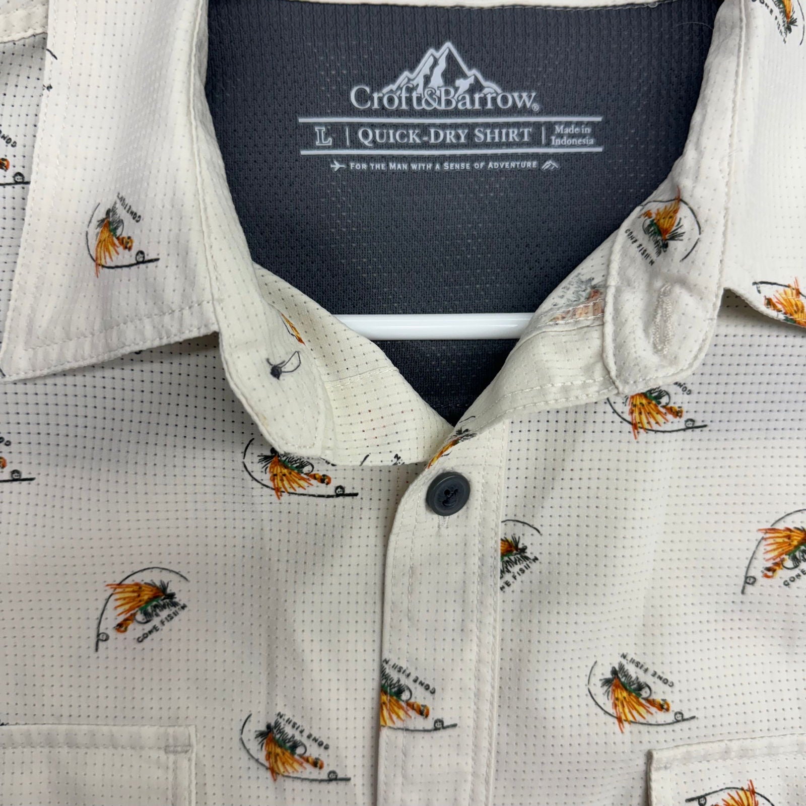 Croft & Barrow | Mens S/s Fishing Shirt | Color: Cream | Size: L | Pre-Owned -  | Buy at Parsimony Shoppes