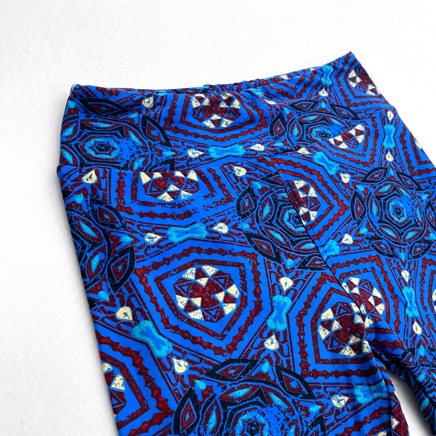 LuLaRoe Leggings | OS (2-10) | Blue Abstract/Geometric | Buttery Soft | New