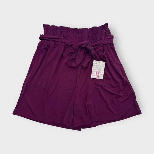 LuLaRoe Ella Paper Bag Shorts | M (10-12) | Jam Purple Solid | NWT